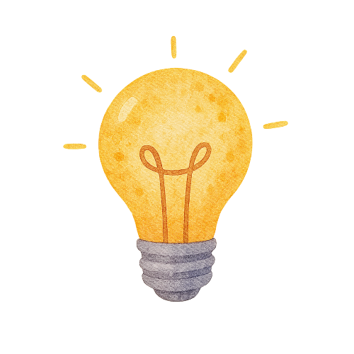 lightbulb watercolor